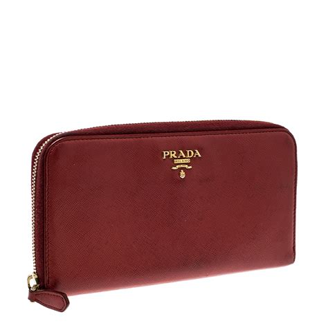 prada saffiano wallet colors|Prada zipper wallet.